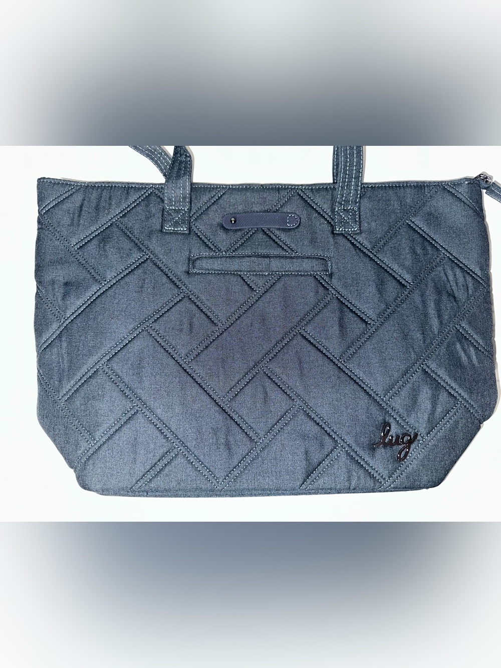 Lug Skyliner Tote Heather Indigo. Gently used